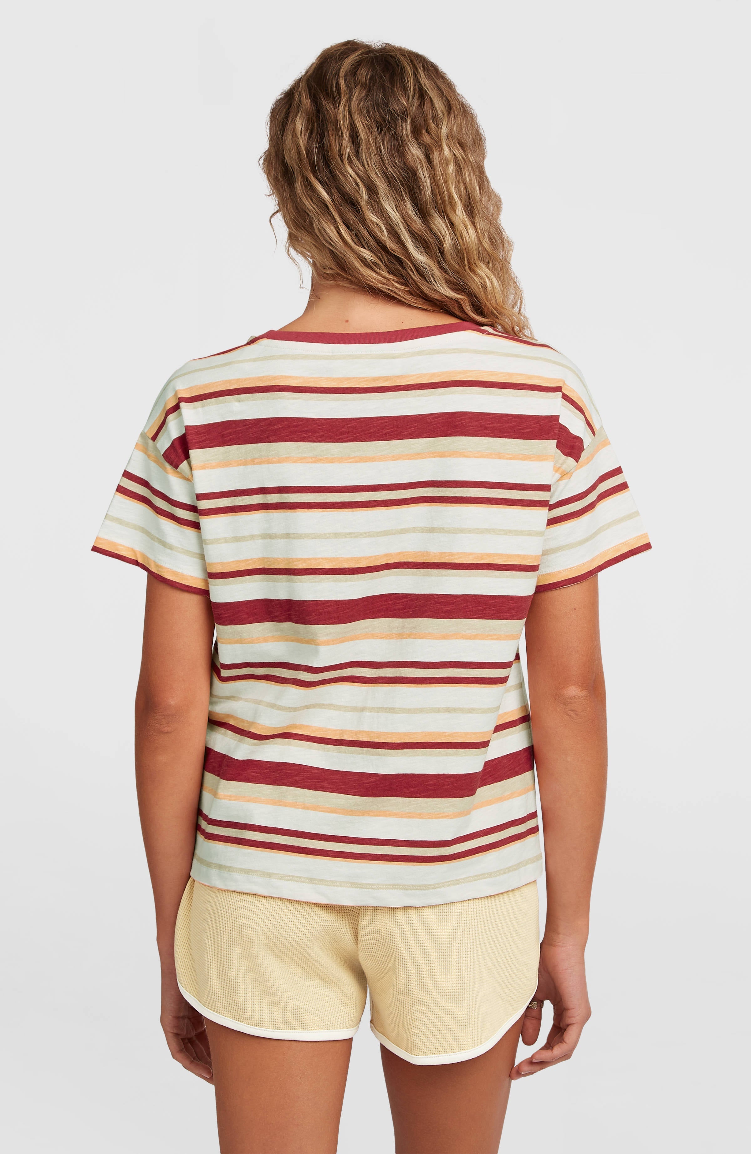 O'Riginals Boxy Stripe T-Shirt Women - Beige Originals tee stripe