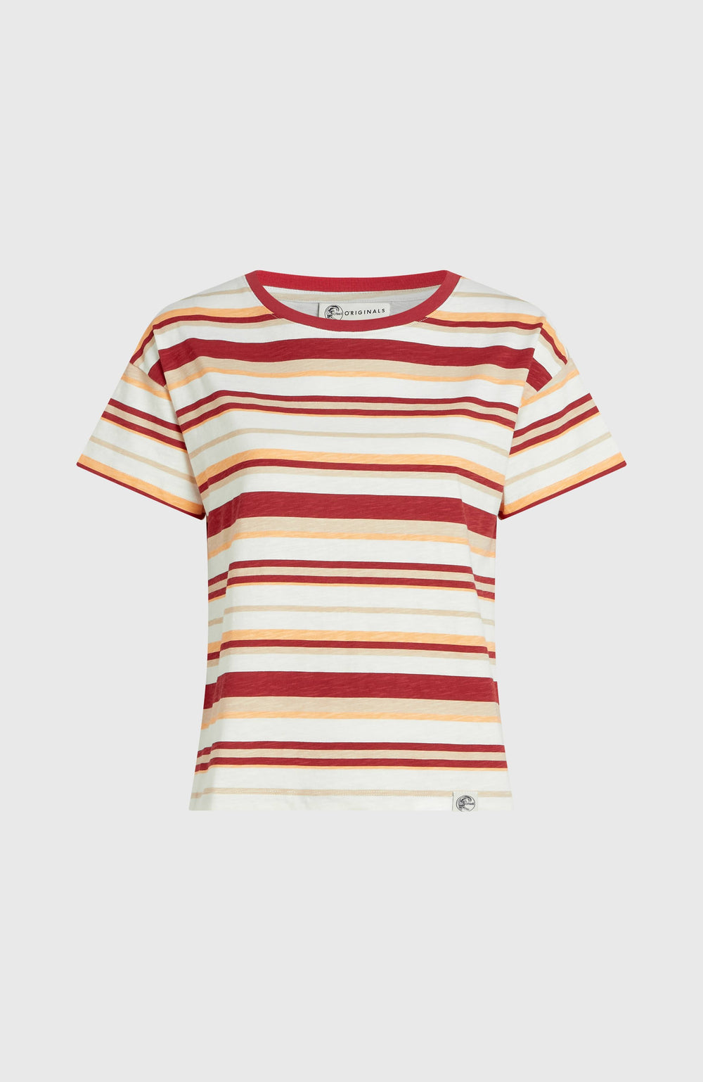 O'Riginals Boxy Stripe T-Shirt Women - Beige Originals tee stripe