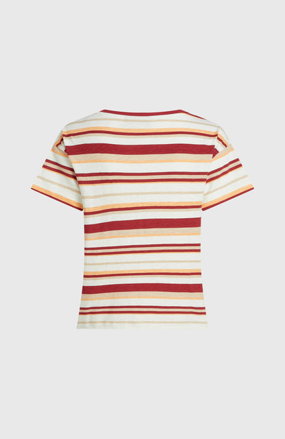 O'Riginals Boxy Stripe T-Shirt Women - Beige Originals tee stripe
