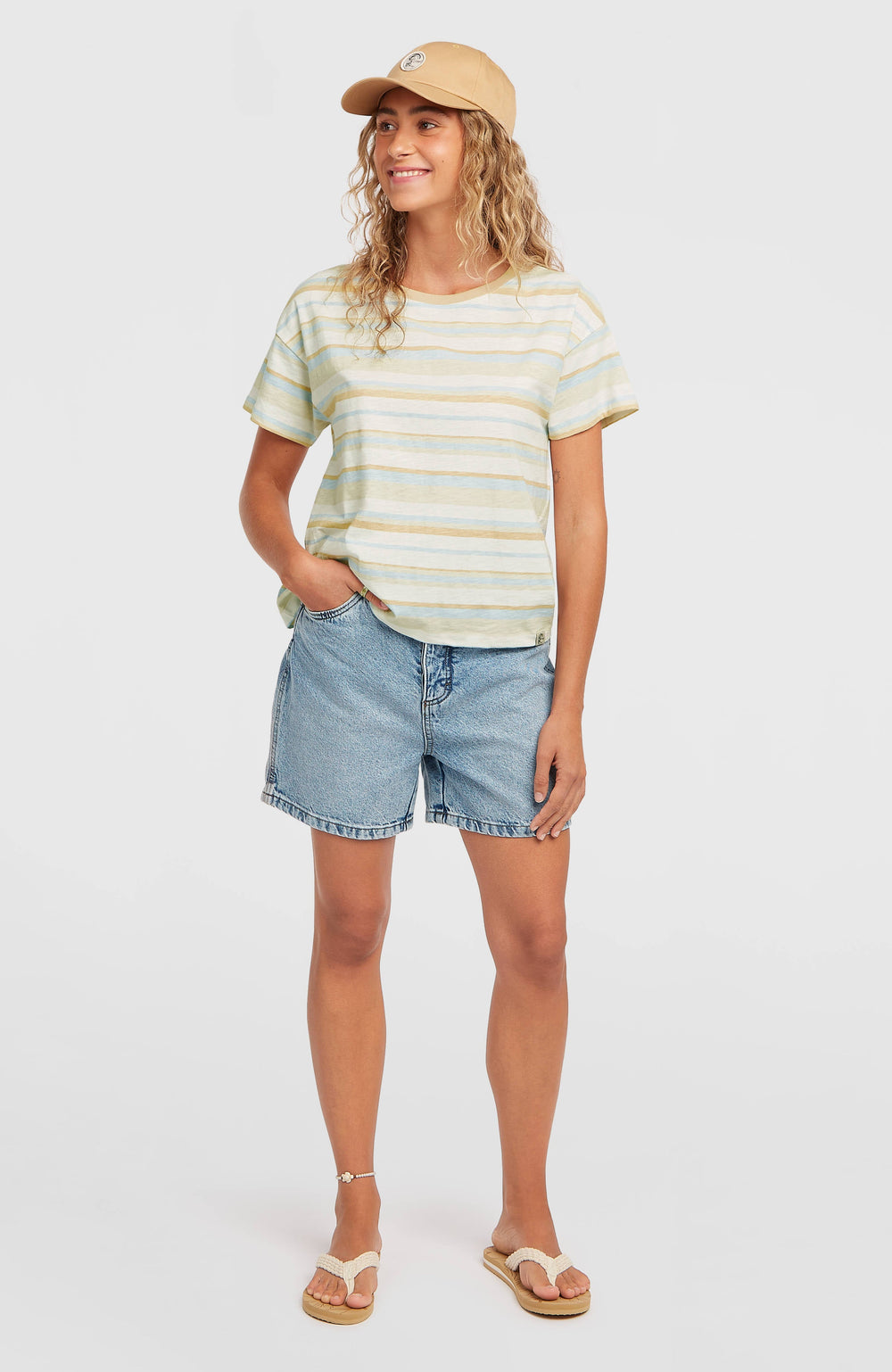 O'Riginals Boxy Stripe T-Shirt Women - Blue Originals tee stripe