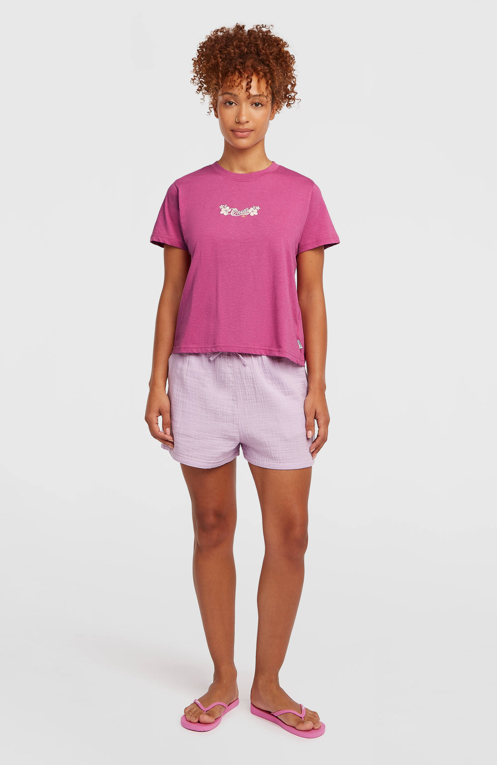 Essentials Script T-Shirt Women - Electric Fuschia