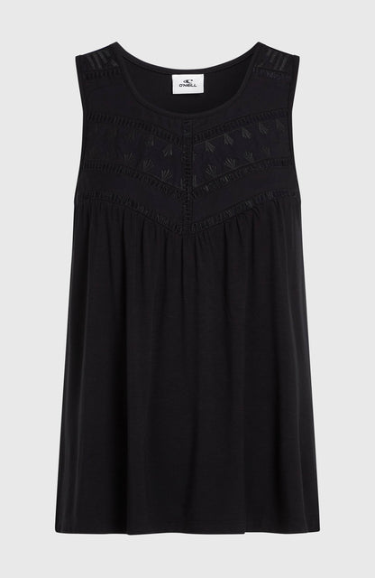 Essentials Tokeena Embroidery Tank Women - Black Out