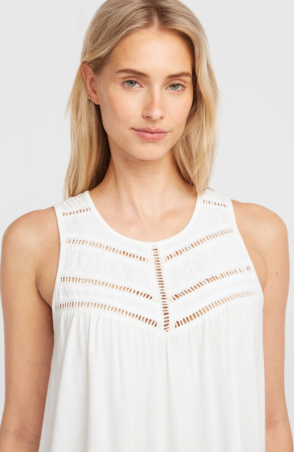 Essentials Tokeena Embroidery Tank Women - Snow White