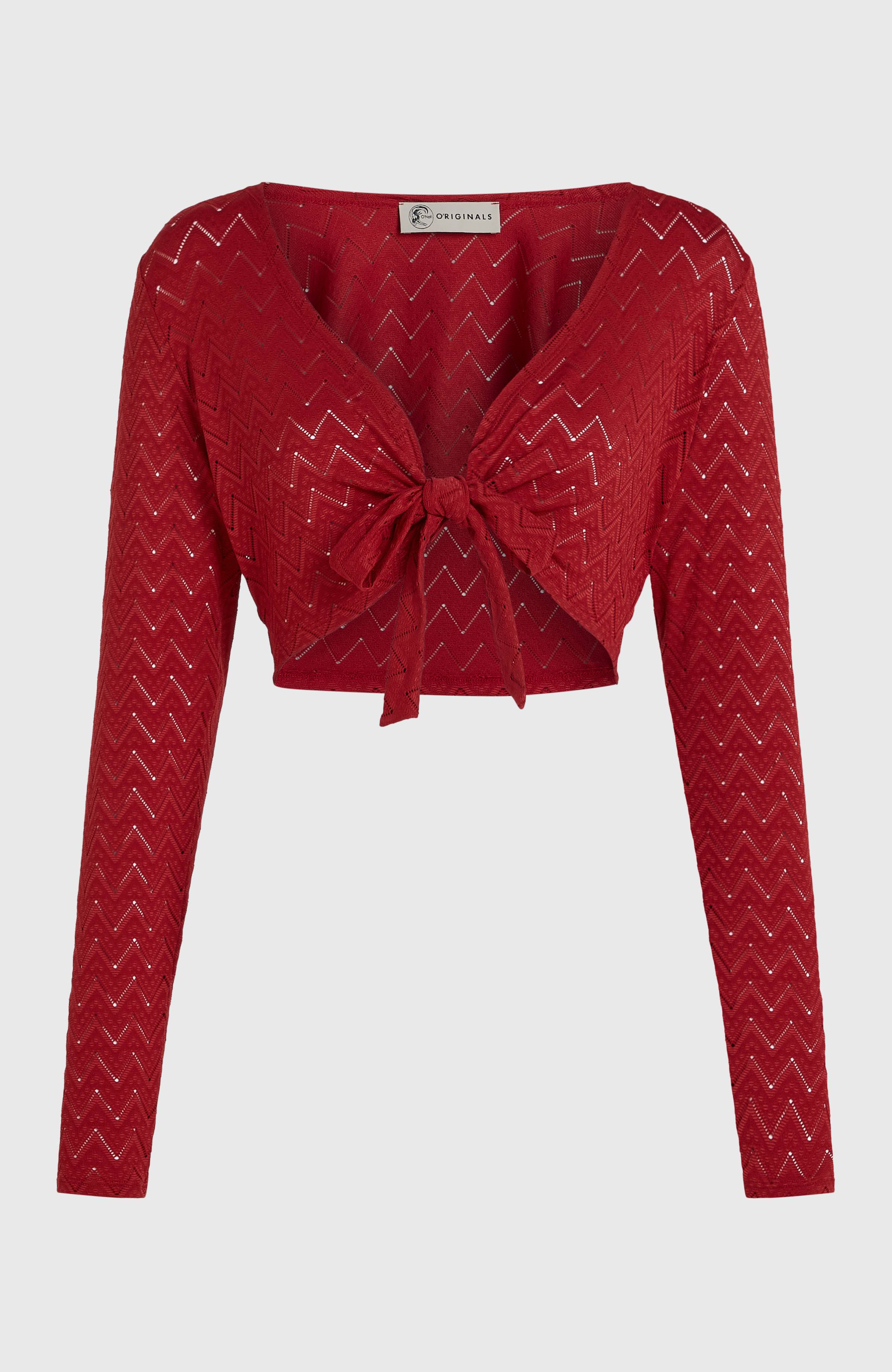 O'Riginals Knotted Long-Sleeve T-Shirt Women - Midnight Poppy