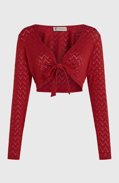 O'Riginals Knotted Long-Sleeve T-Shirt Women - Midnight Poppy