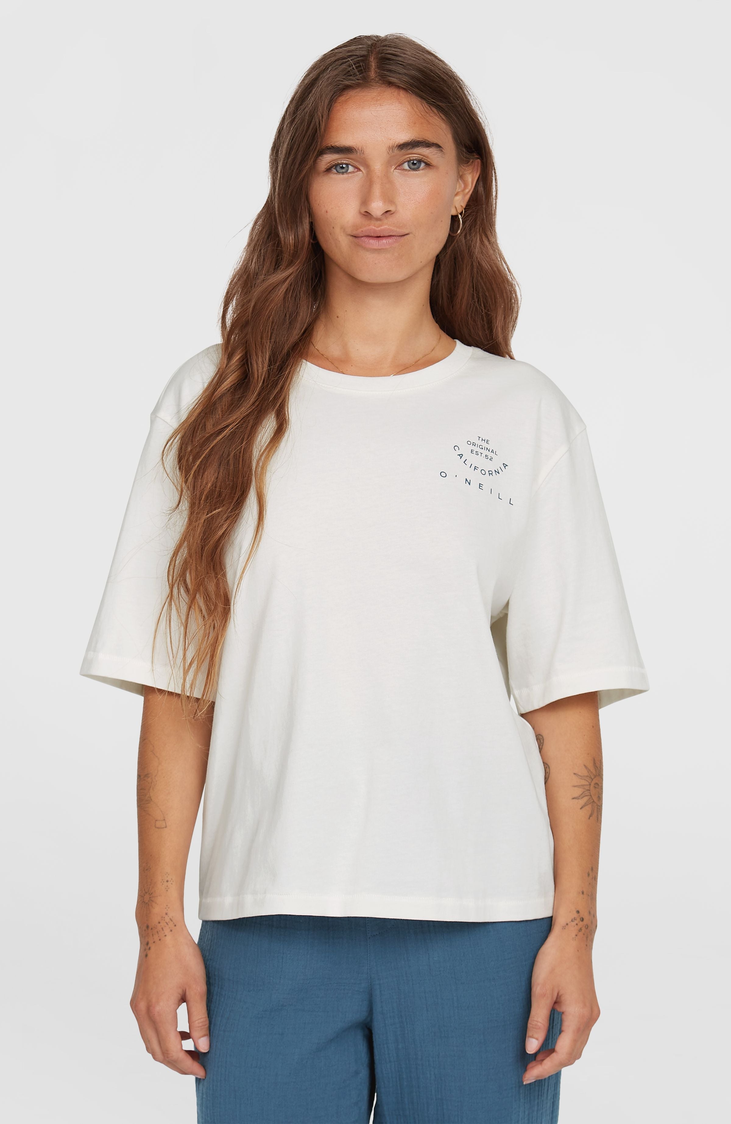 Summer Musthaves Back Print T-Shirt Women - Snow White