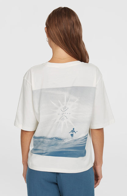 Summer Musthaves Back Print T-Shirt Women - Snow White