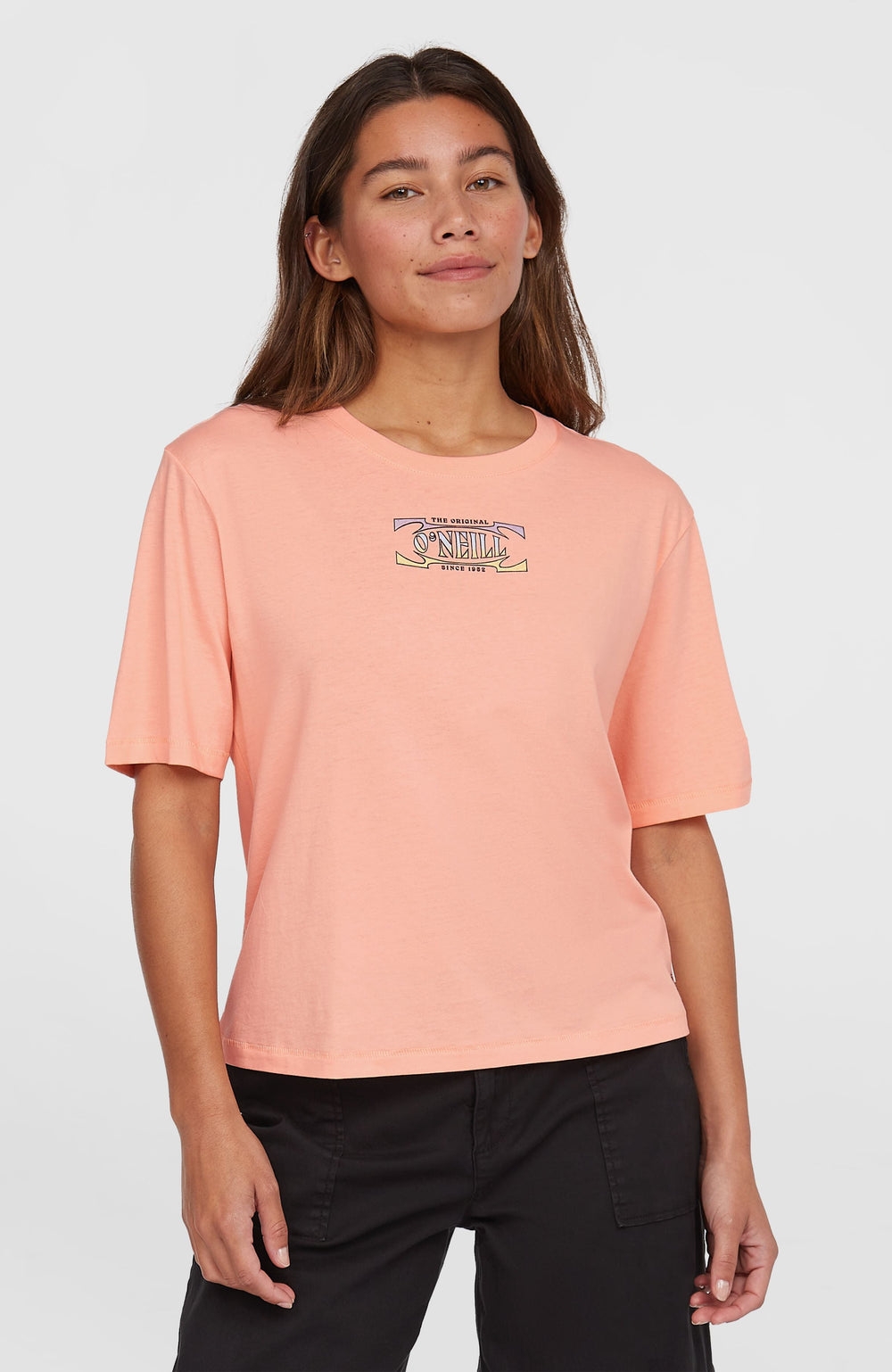 Summer Musthaves Back Print T-Shirt Women - Coral Pop
