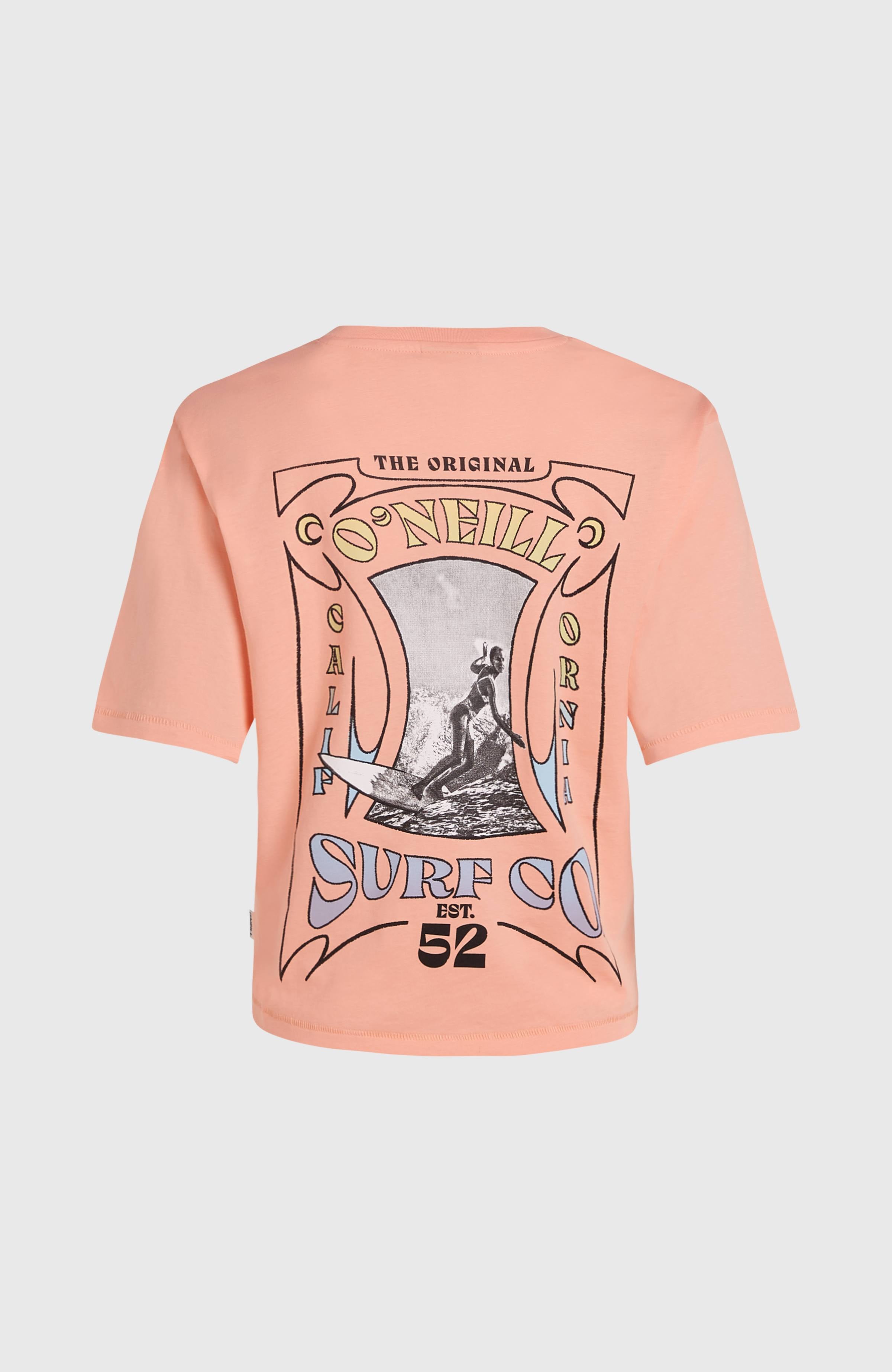Summer Musthaves Back Print T-Shirt Women - Coral Pop