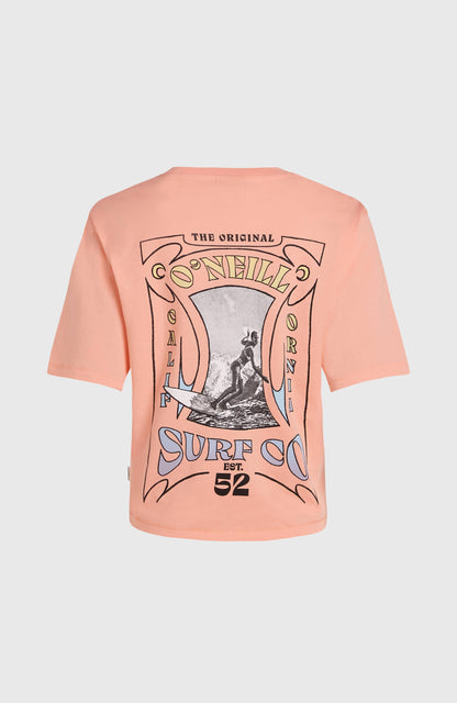 Summer Musthaves Back Print T-Shirt Women - Coral Pop