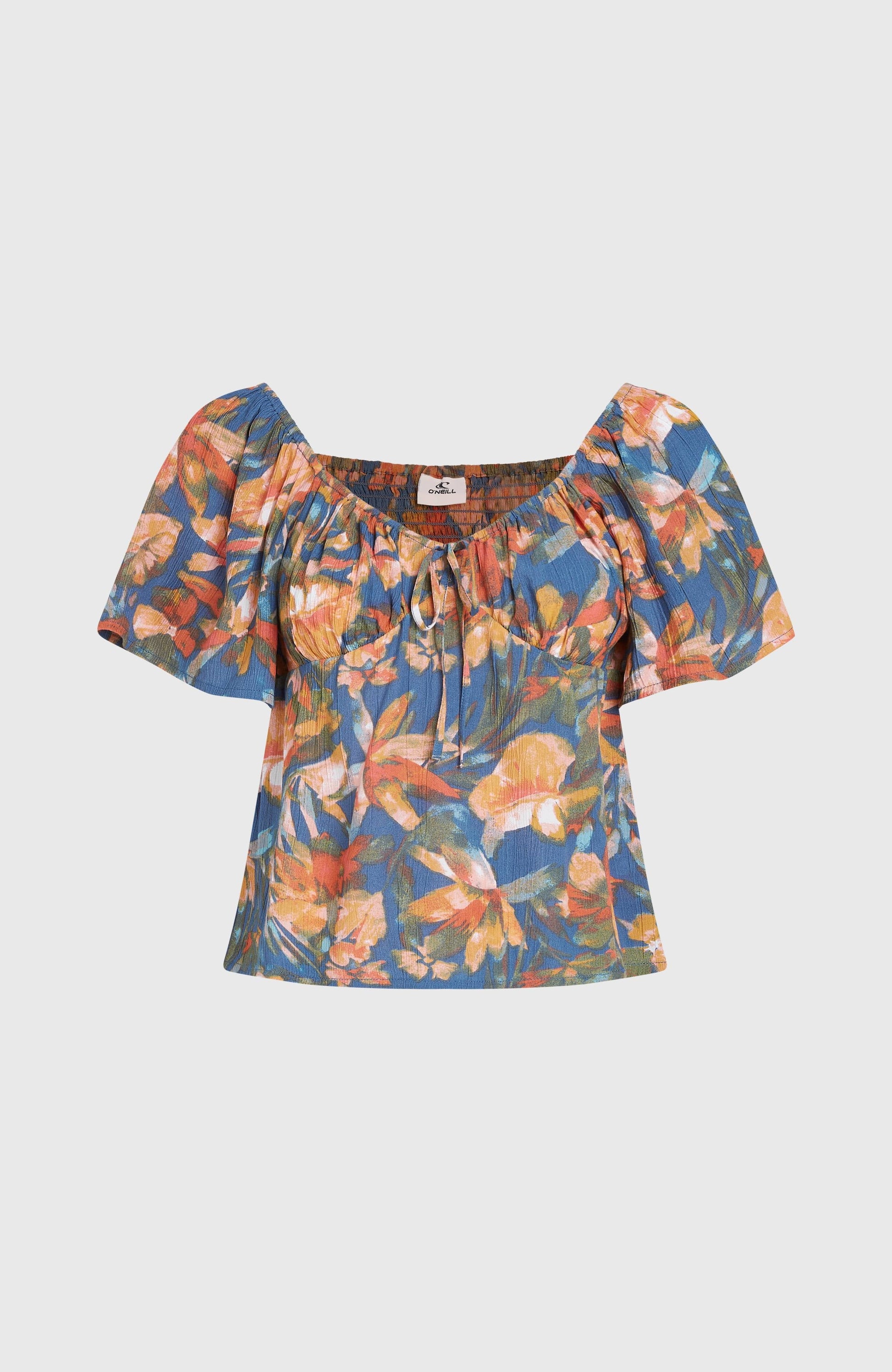 Huges Woven Top Women - Blue Painted Tropics
