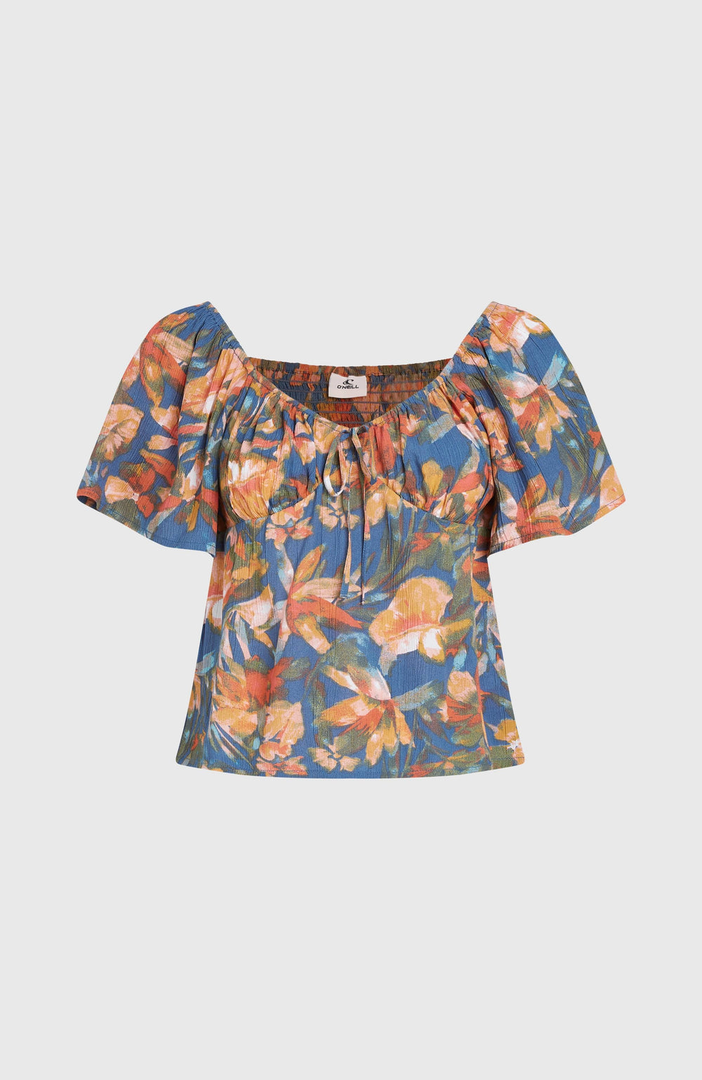 Huges Woven Top Women - Blue Painted Tropics