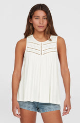 Essentials Tokeena Embroidery Tank Women - Snow White
