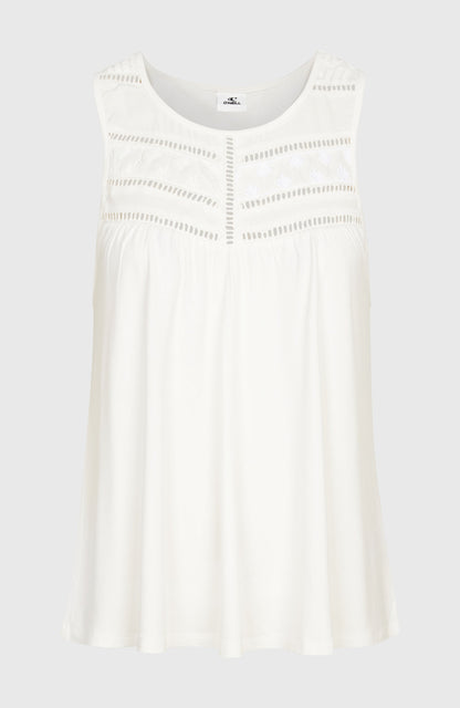 Essentials Tokeena Embroidery Tank Women - Snow White