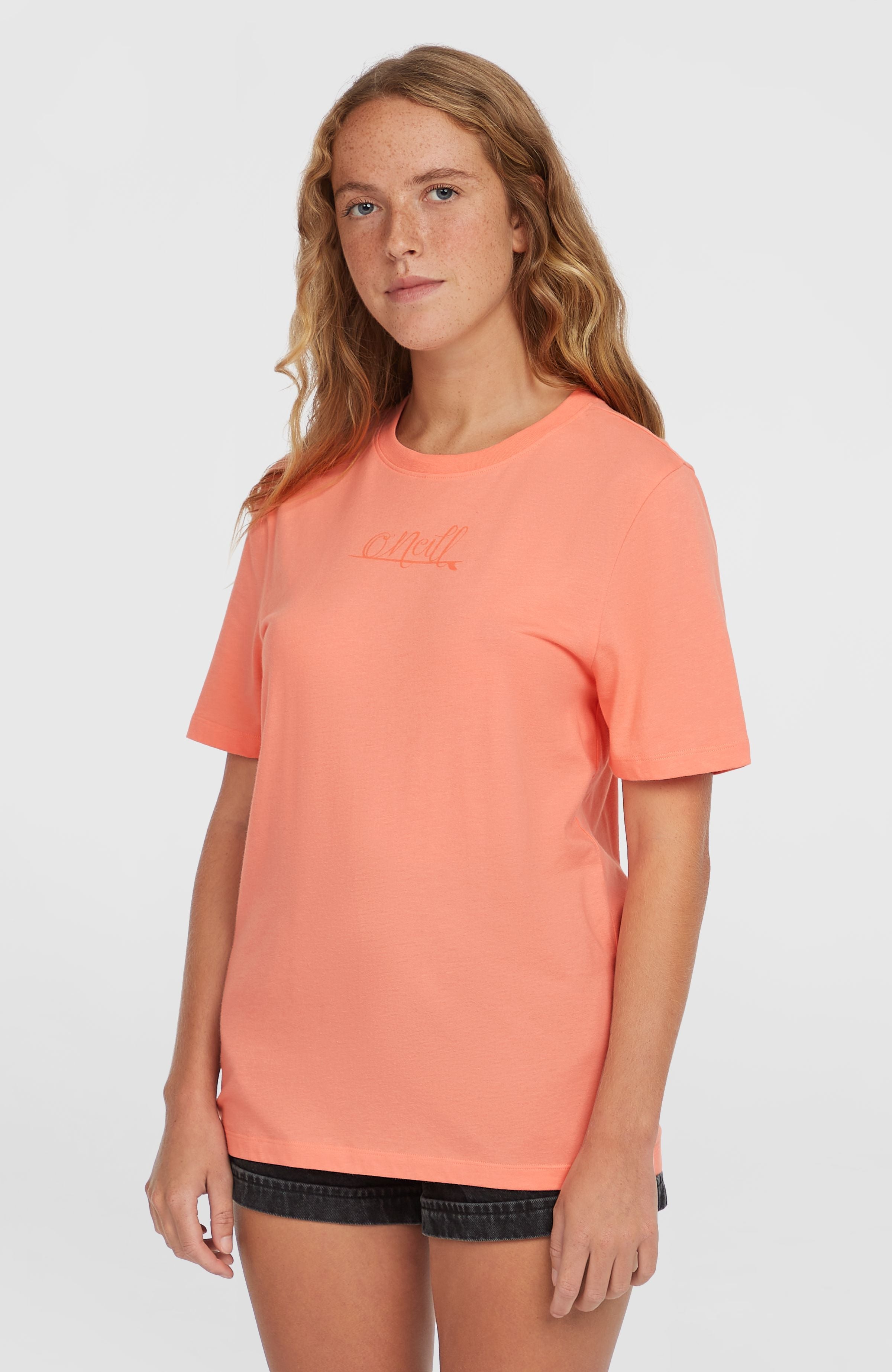 Essentials Script T-Shirt Women - Coral Pink