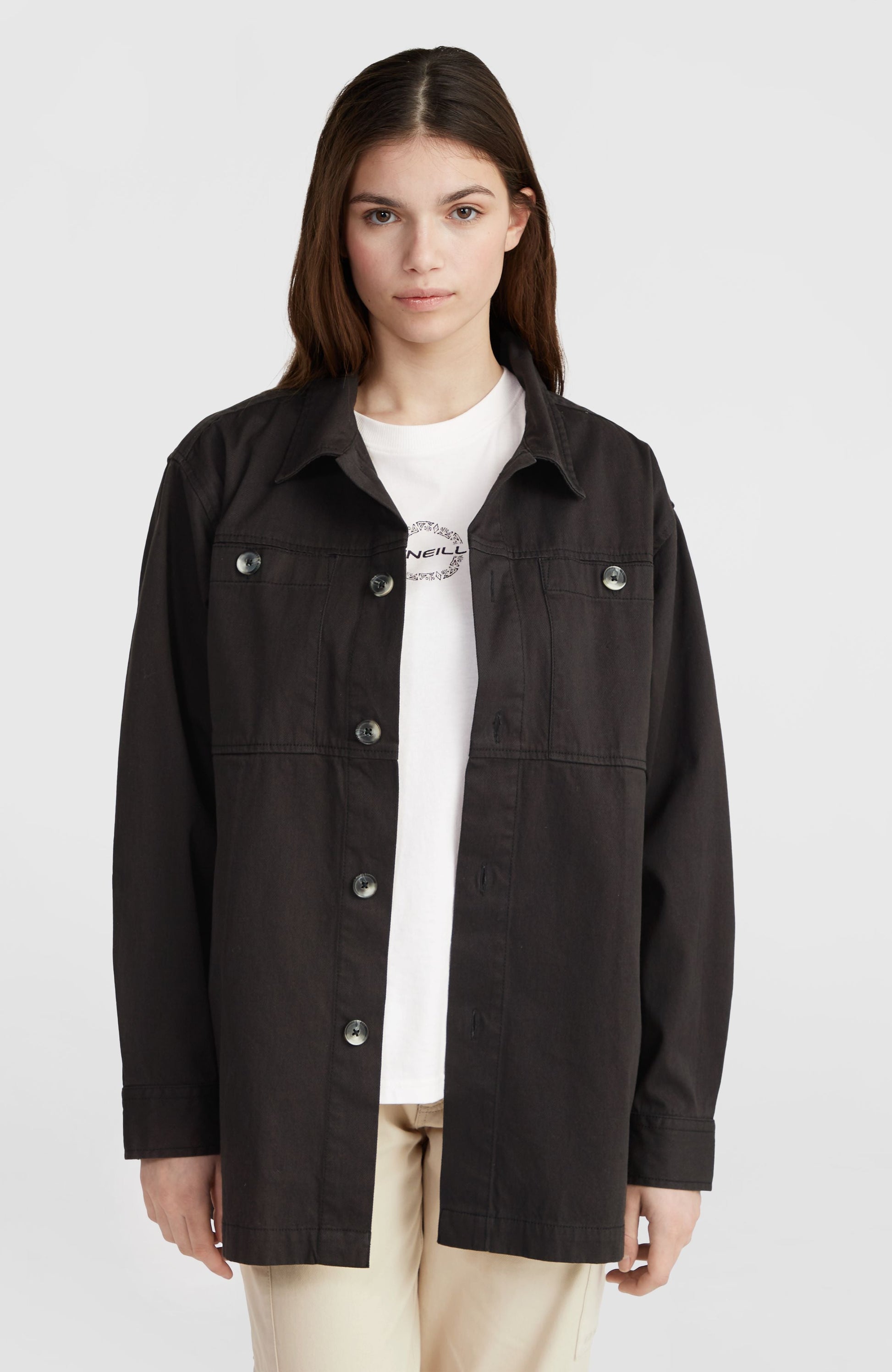 Twill Overshirt Women - Black Out