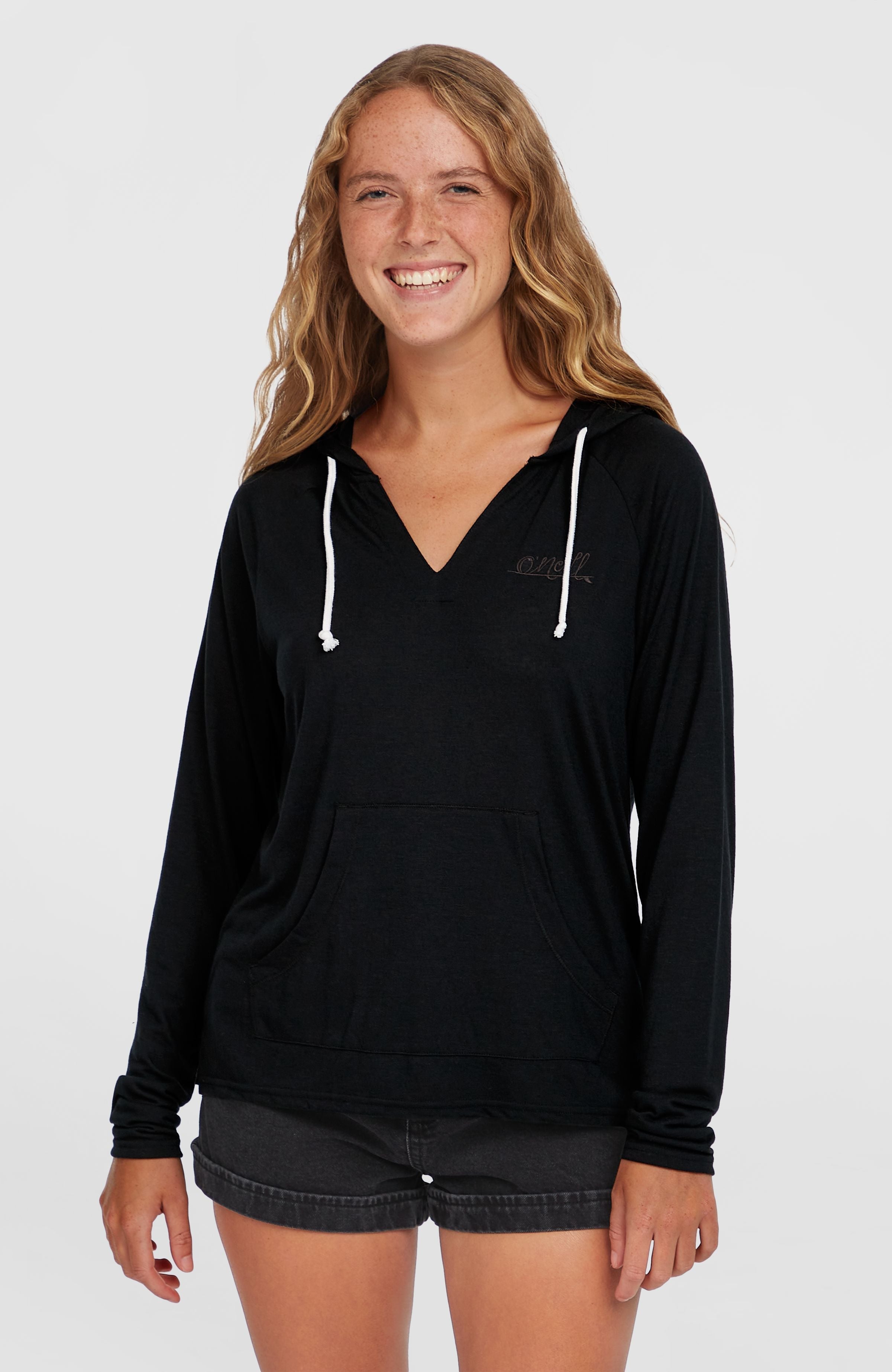 Essentials Long Sleeve Hoodie Women - Black Out