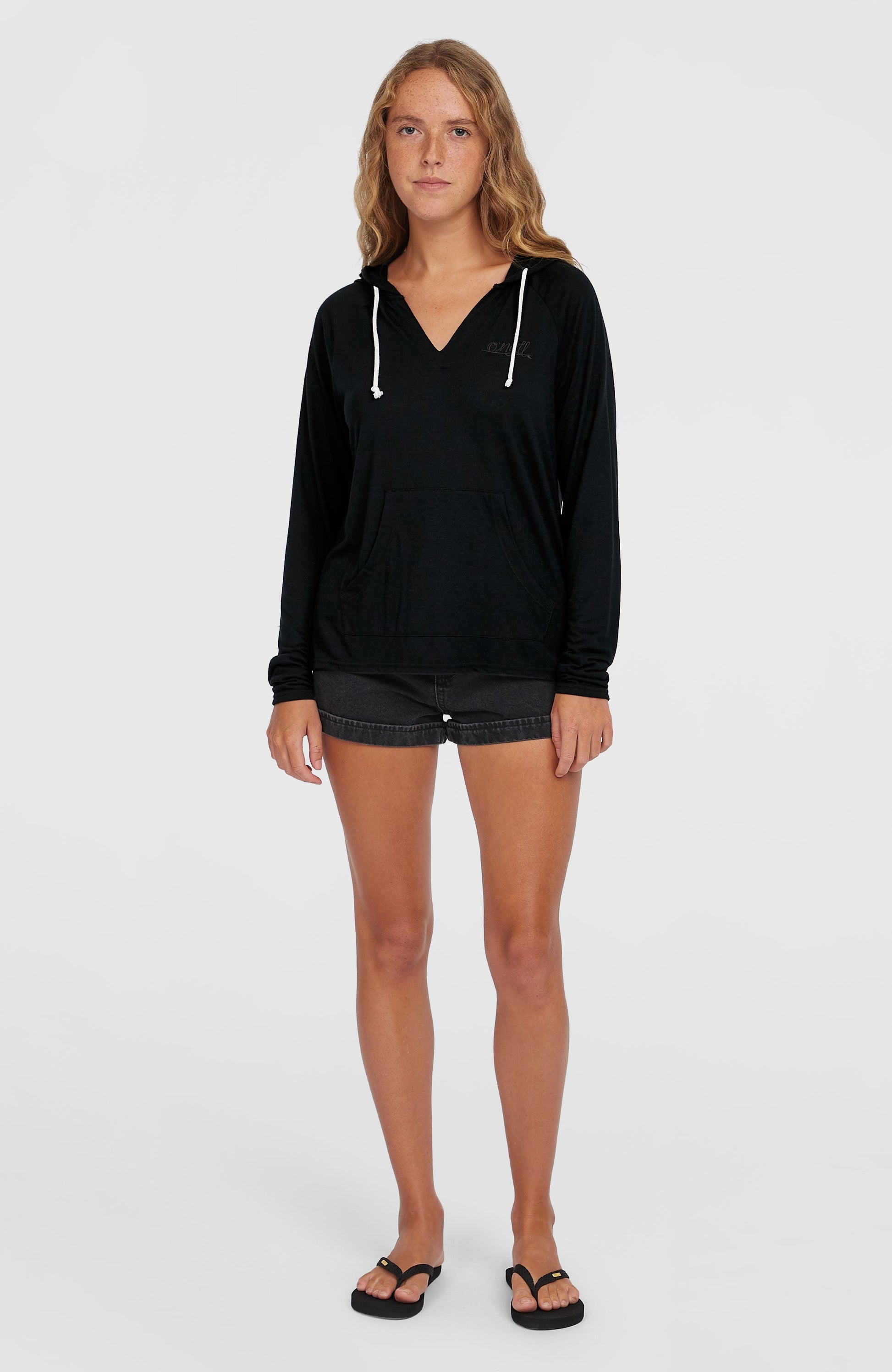 Essentials Long Sleeve Hoodie Women - Black Out