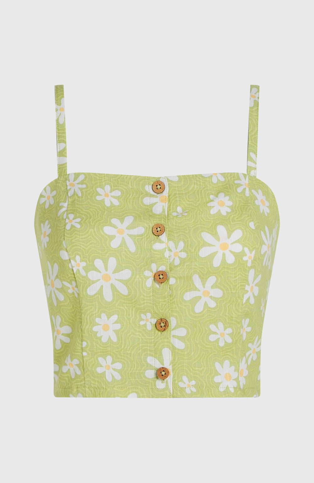 Beach Vintage Cropped Top Women - Green Daisyline