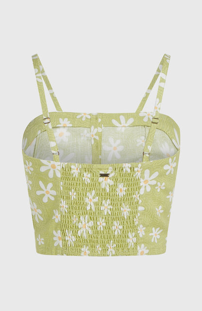 Beach Vintage Cropped Top Women - Green Daisyline