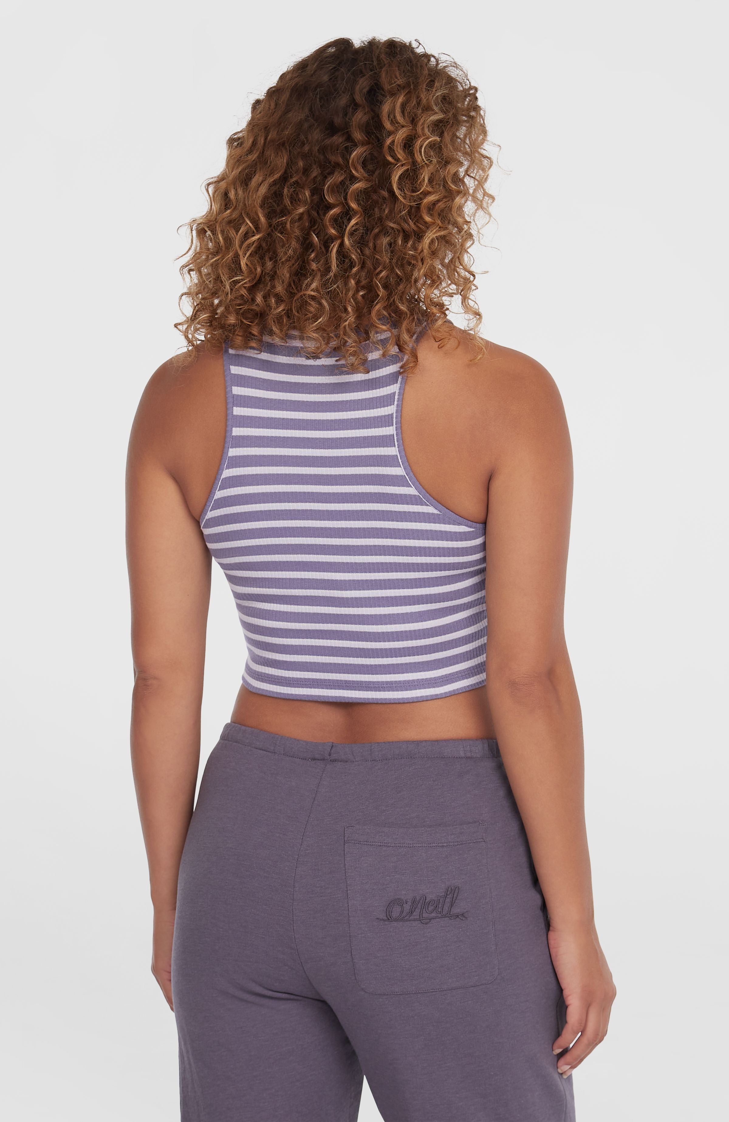 Jess Rib Tanktop Women - Purple Yarn Dye Stripe