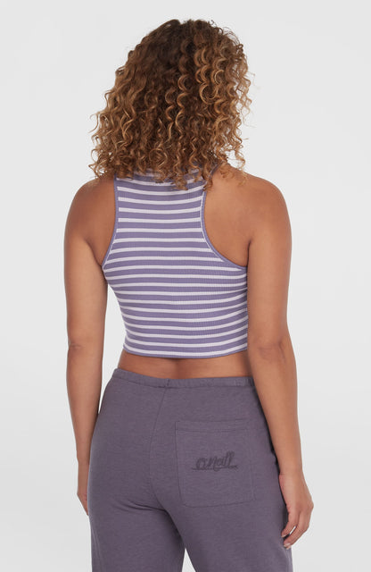 Jess Rib Tanktop Women - Purple Yarn Dye Stripe