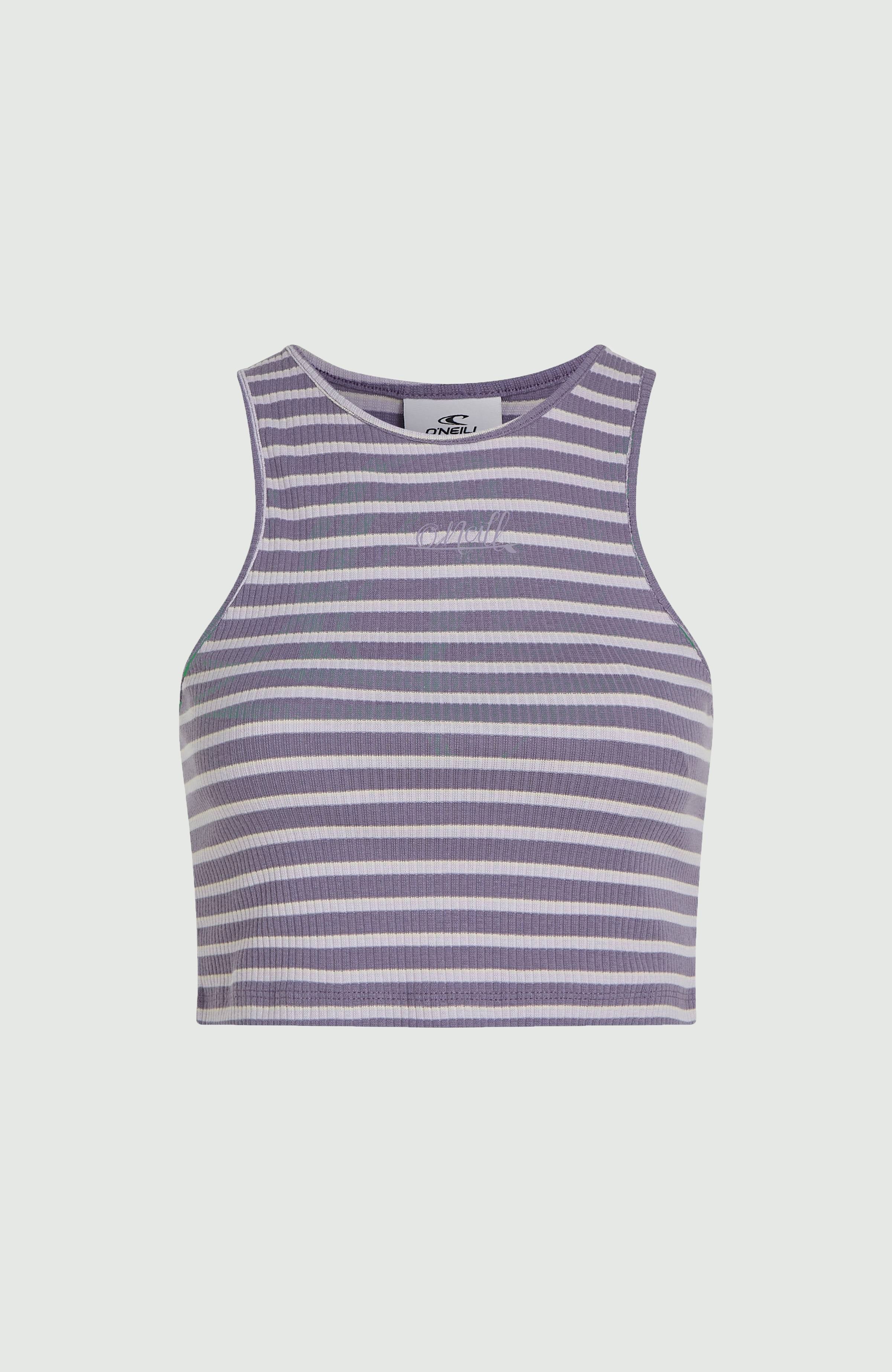 Jess Rib Tanktop Women - Purple Yarn Dye Stripe