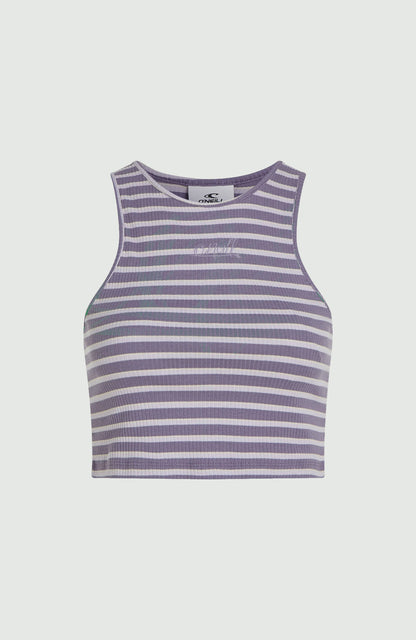 Jess Rib Tanktop Women - Purple Yarn Dye Stripe