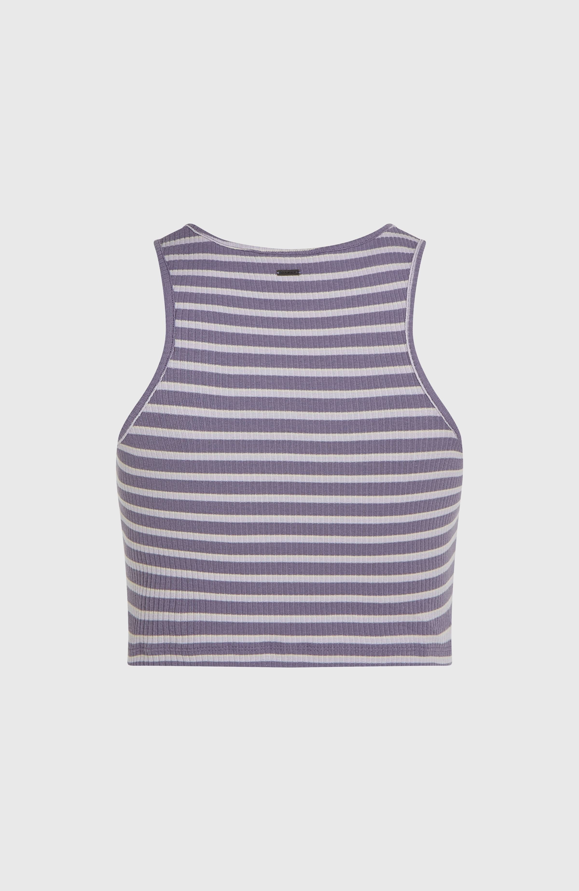 Jess Rib Tanktop Women - Purple Yarn Dye Stripe