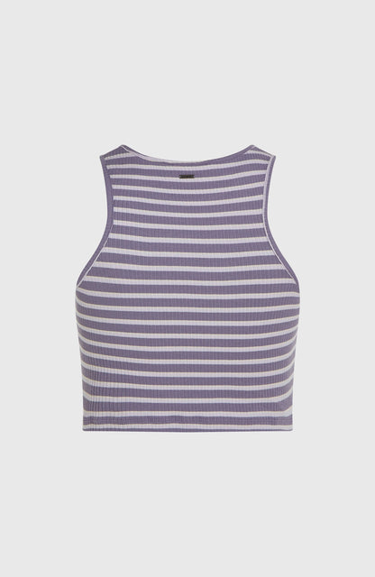 Jess Rib Tanktop Women - Purple Yarn Dye Stripe