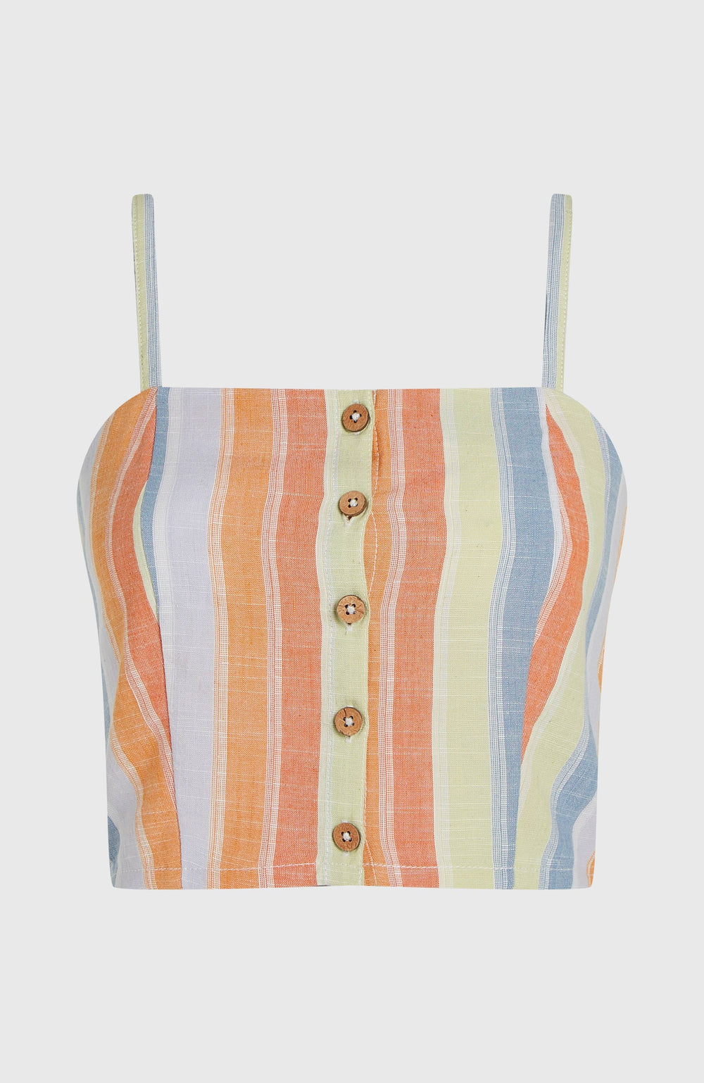 Beach Vintage Cropped Top Women - Vintage Stripe