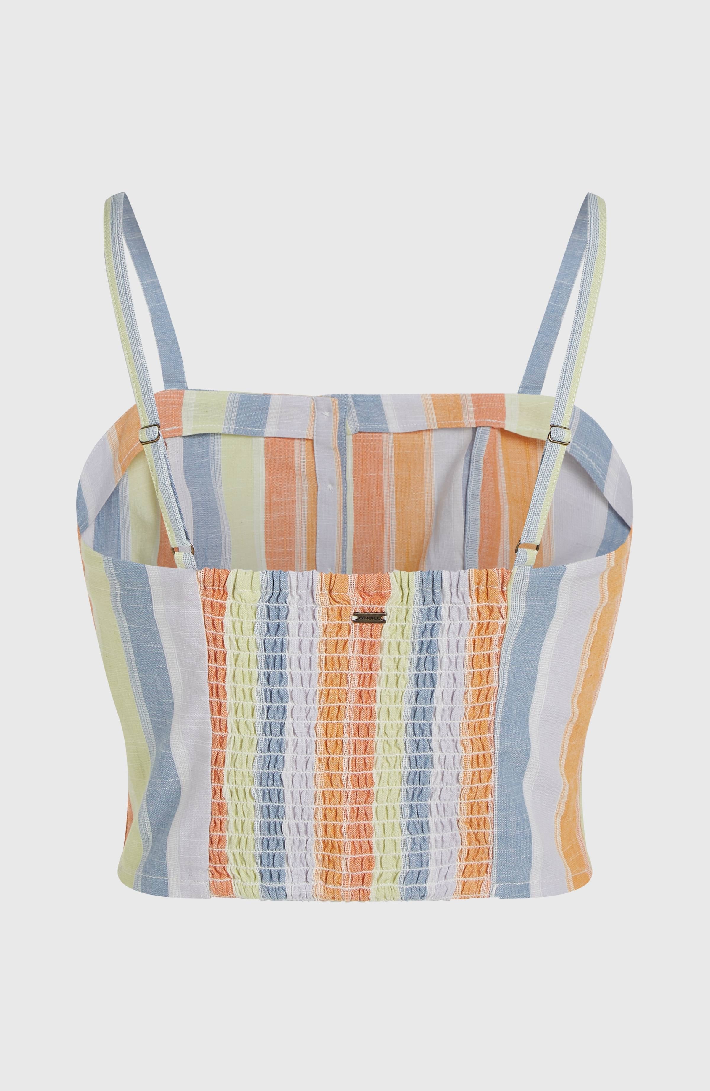 Beach Vintage Cropped Top Women - Vintage Stripe