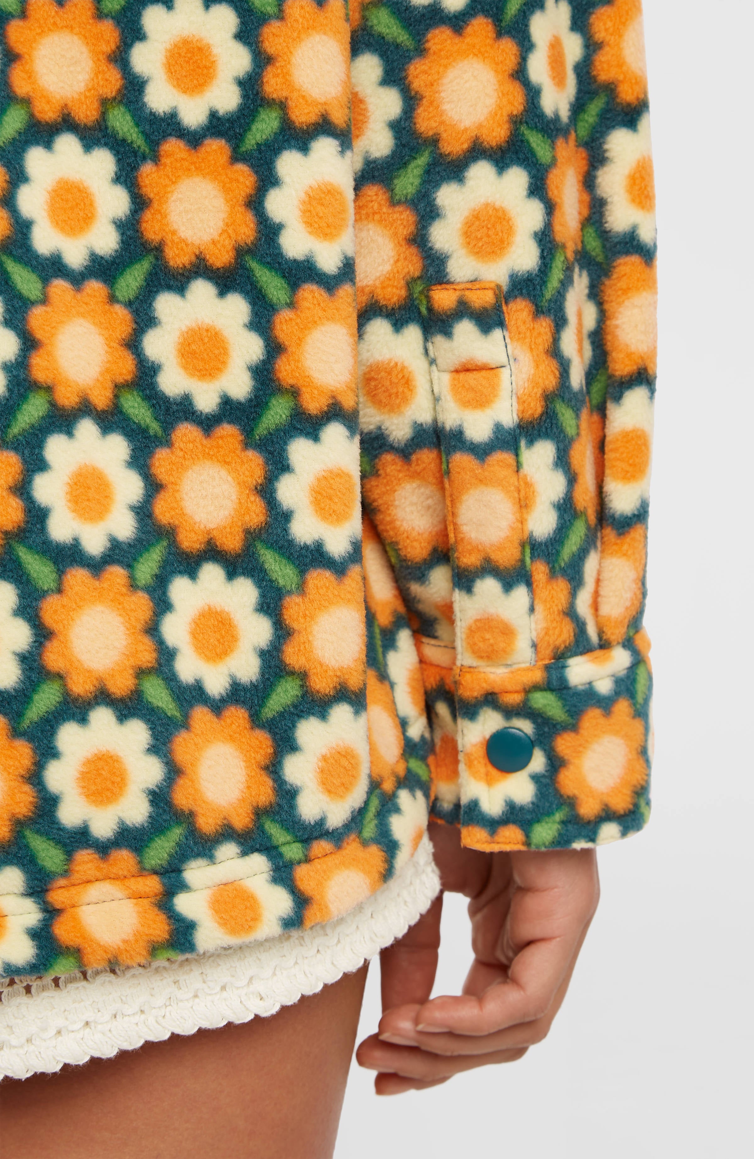 O'Riginals Superfleece Shirt Women - Green Retro Flower