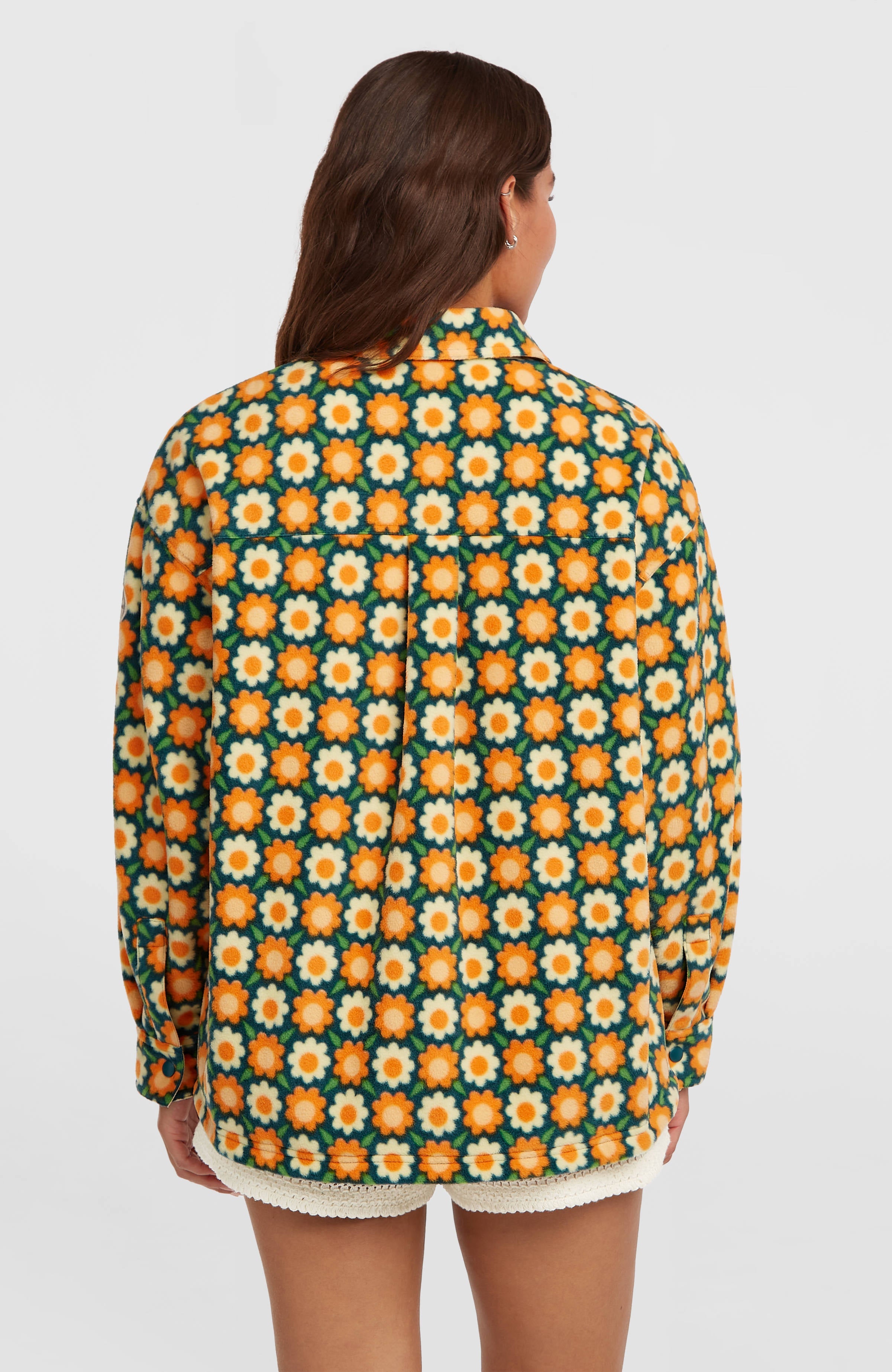 O'Riginals Superfleece Shirt Women - Green Retro Flower