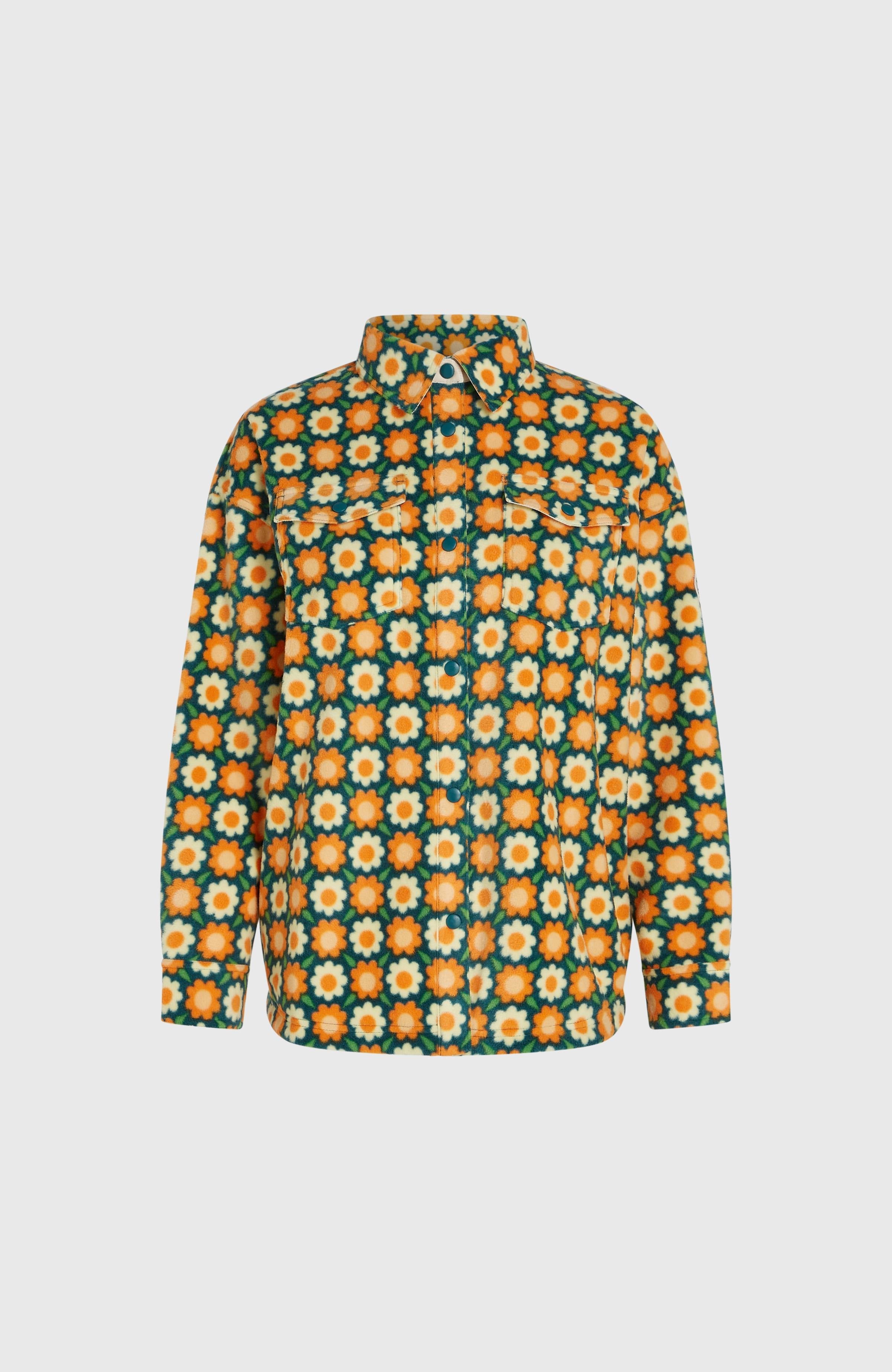 O'Riginals Superfleece Shirt Women - Green Retro Flower