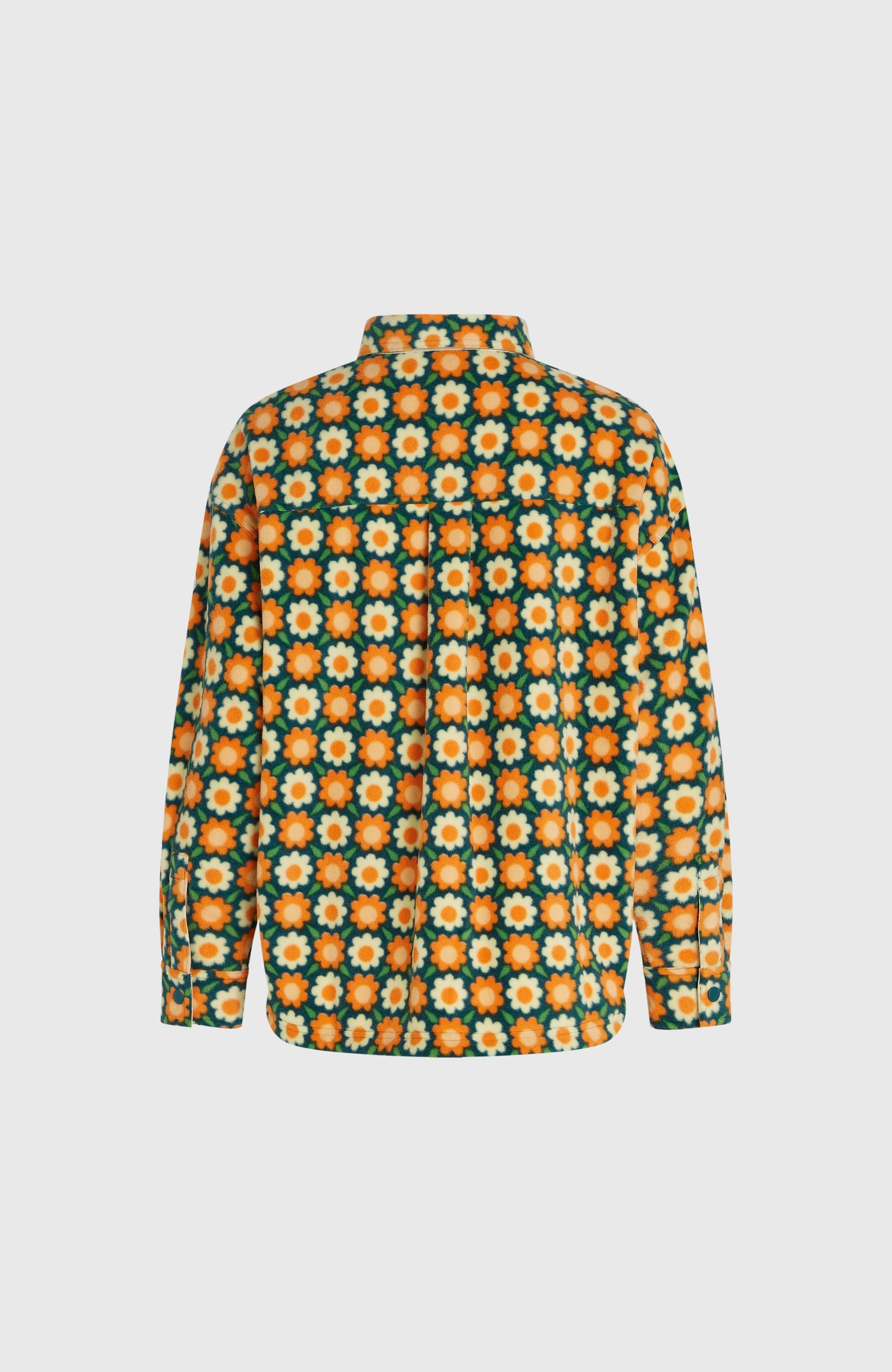 O'Riginals Superfleece Shirt Women - Green Retro Flower