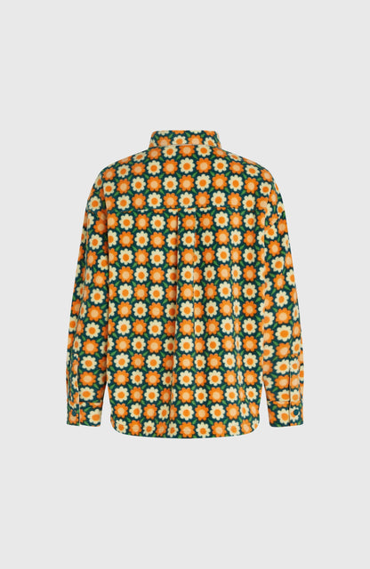 O'Riginals Superfleece Shirt Women - Green Retro Flower