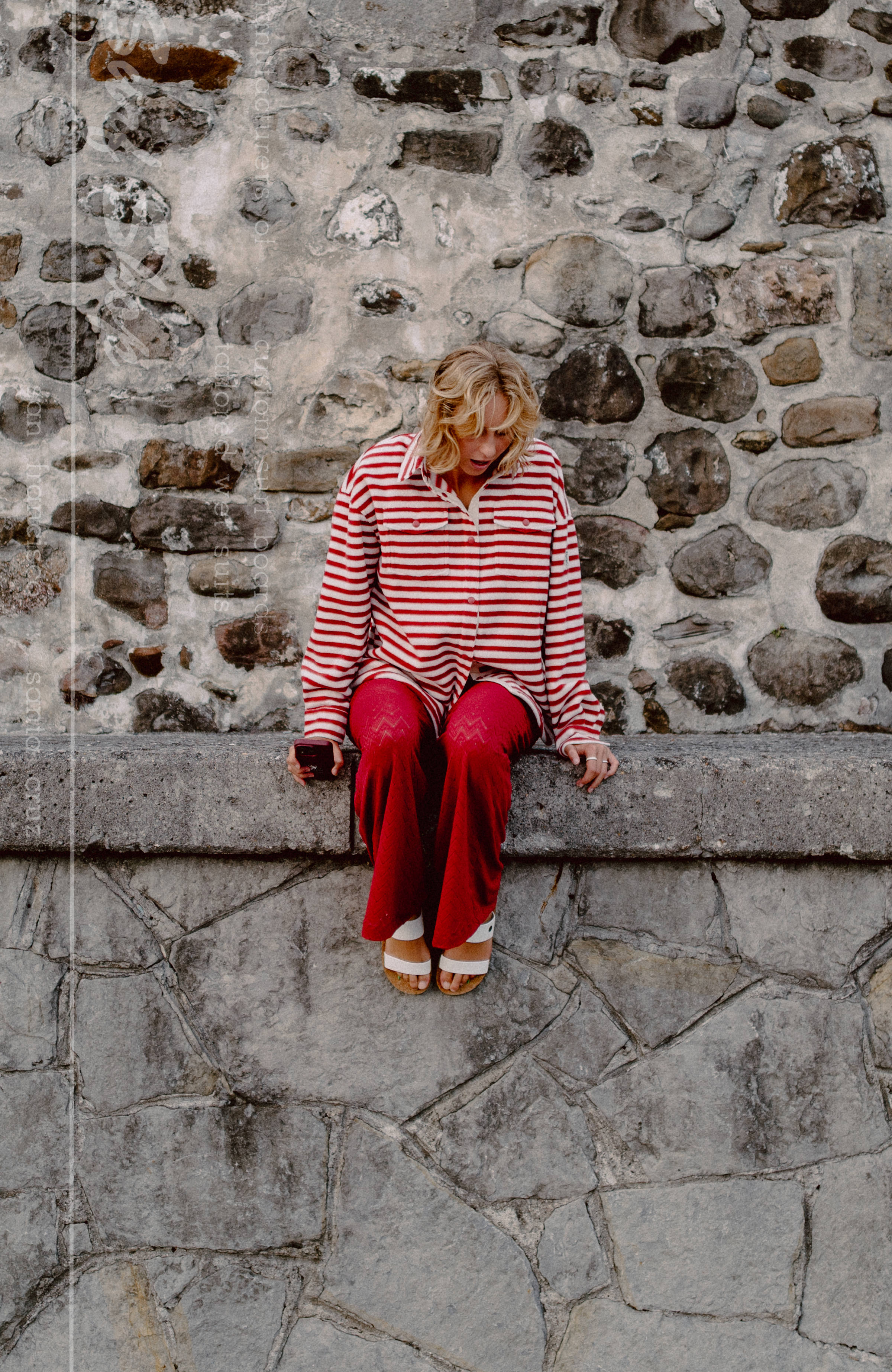 O'Riginals Superfleece Shirt Women - White/Red Originals Stripe