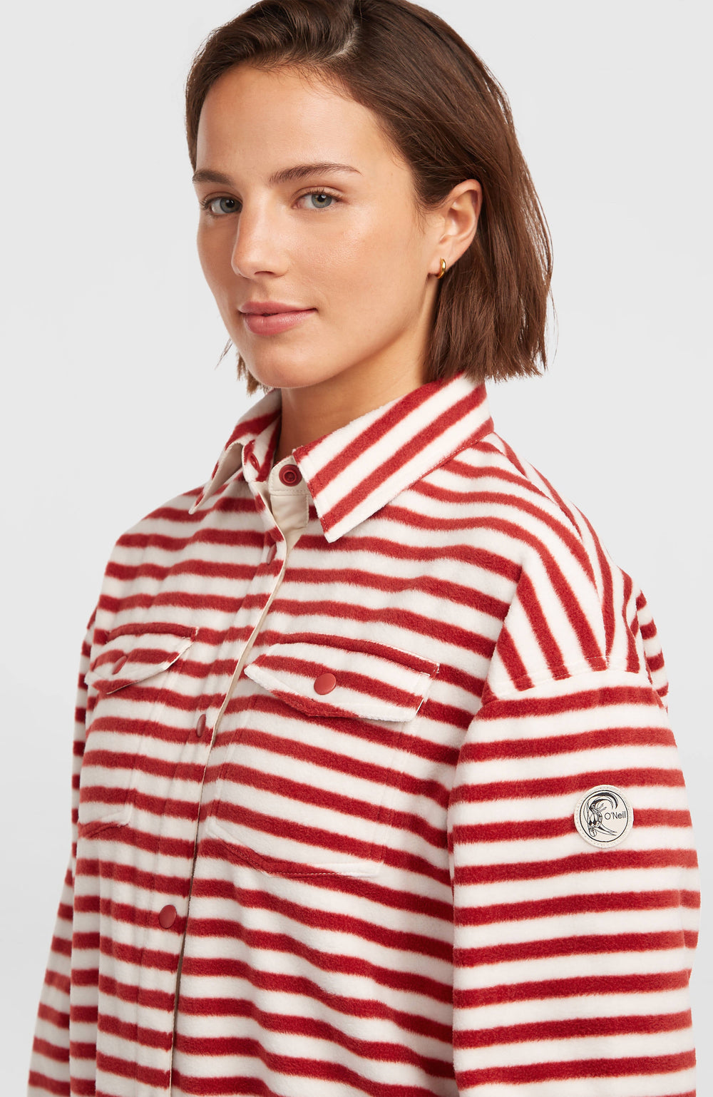 O'Riginals Superfleece Shirt Women - White/Red Originals Stripe