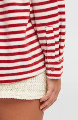 O'Riginals Superfleece Shirt Women - White/Red Originals Stripe