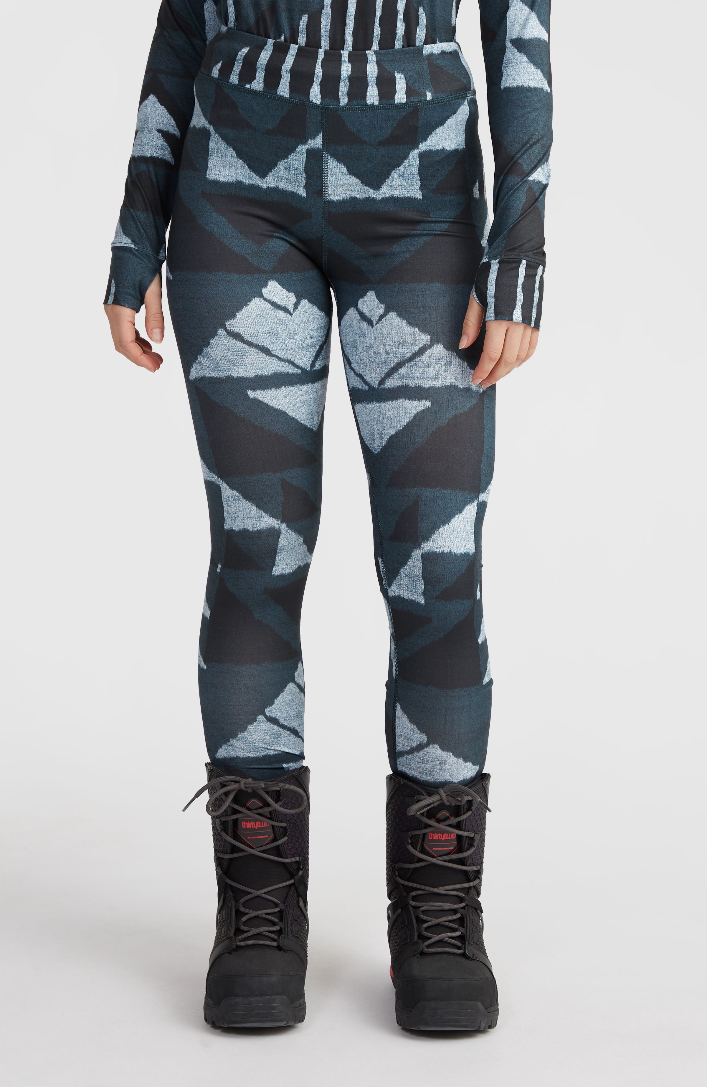 Baselayer Bottoms Women - Blue Triangle Ikat