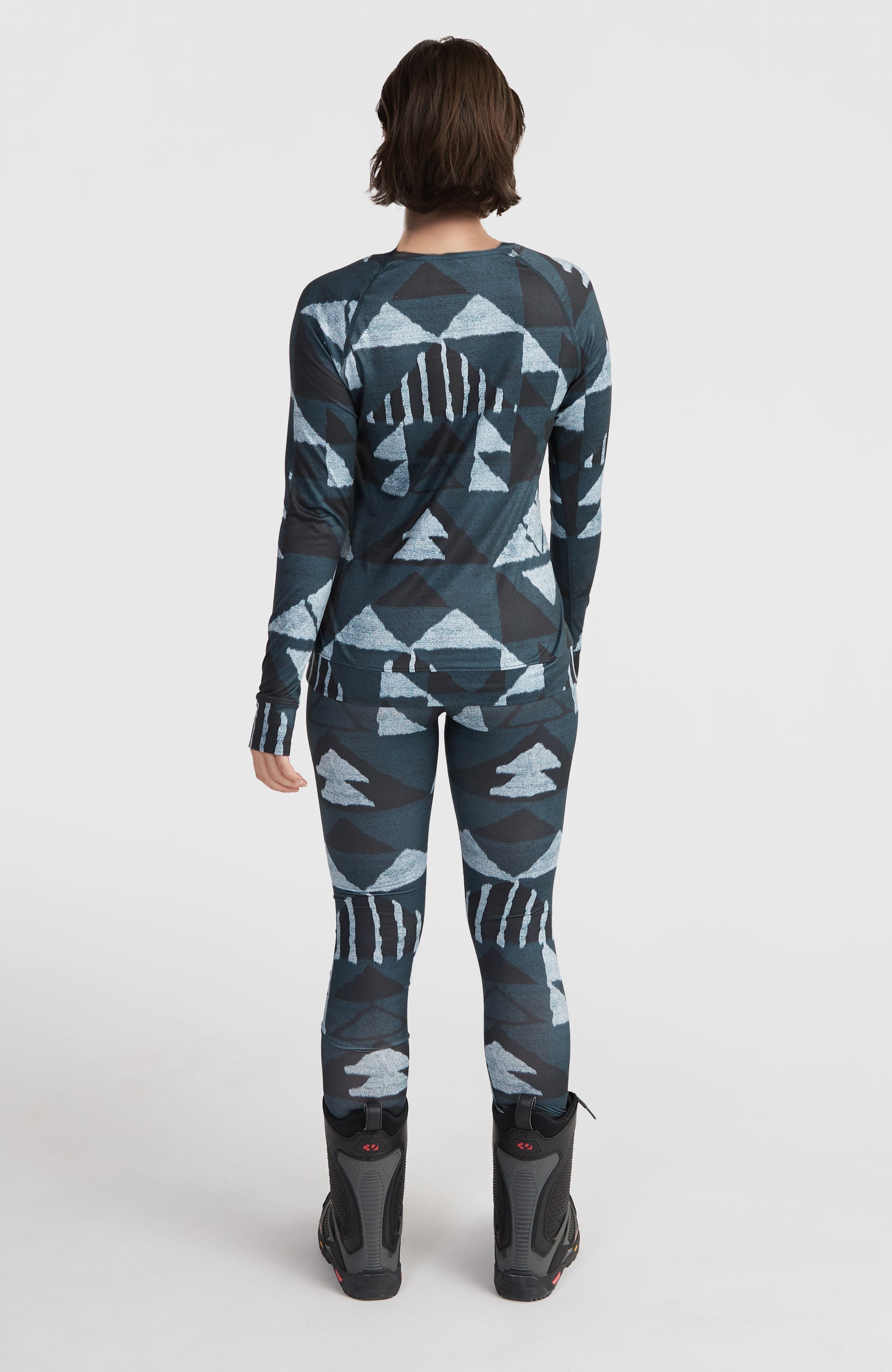 Baselayer Bottoms Women - Blue Triangle Ikat