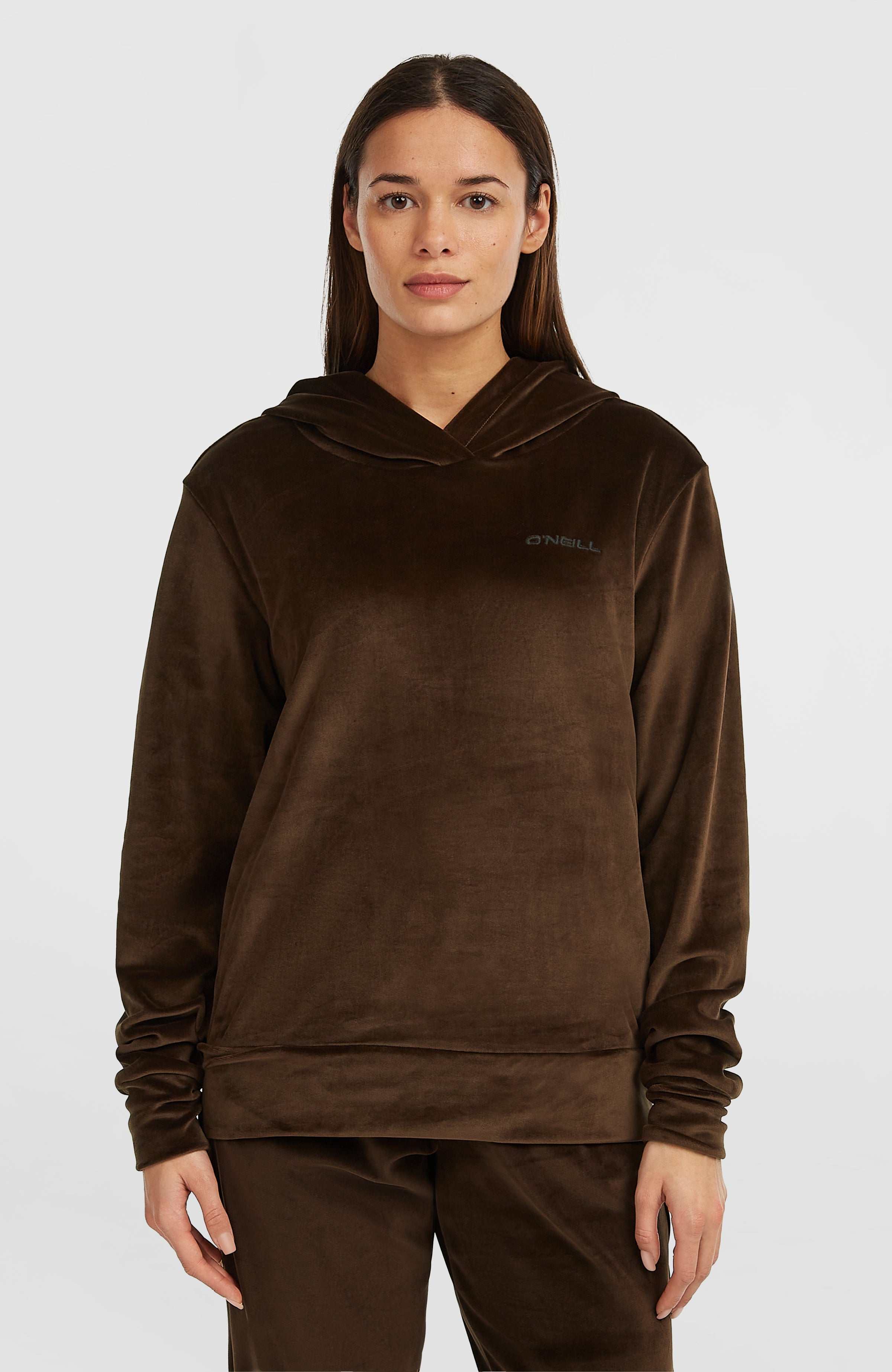 FWC'Cruz Velour Hoodie Women - Coffee Bean