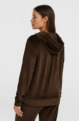 FWC'Cruz Velour Hoodie Women - Coffee Bean