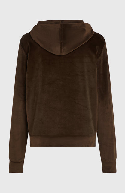FWC'Cruz Velour Hoodie Women - Coffee Bean