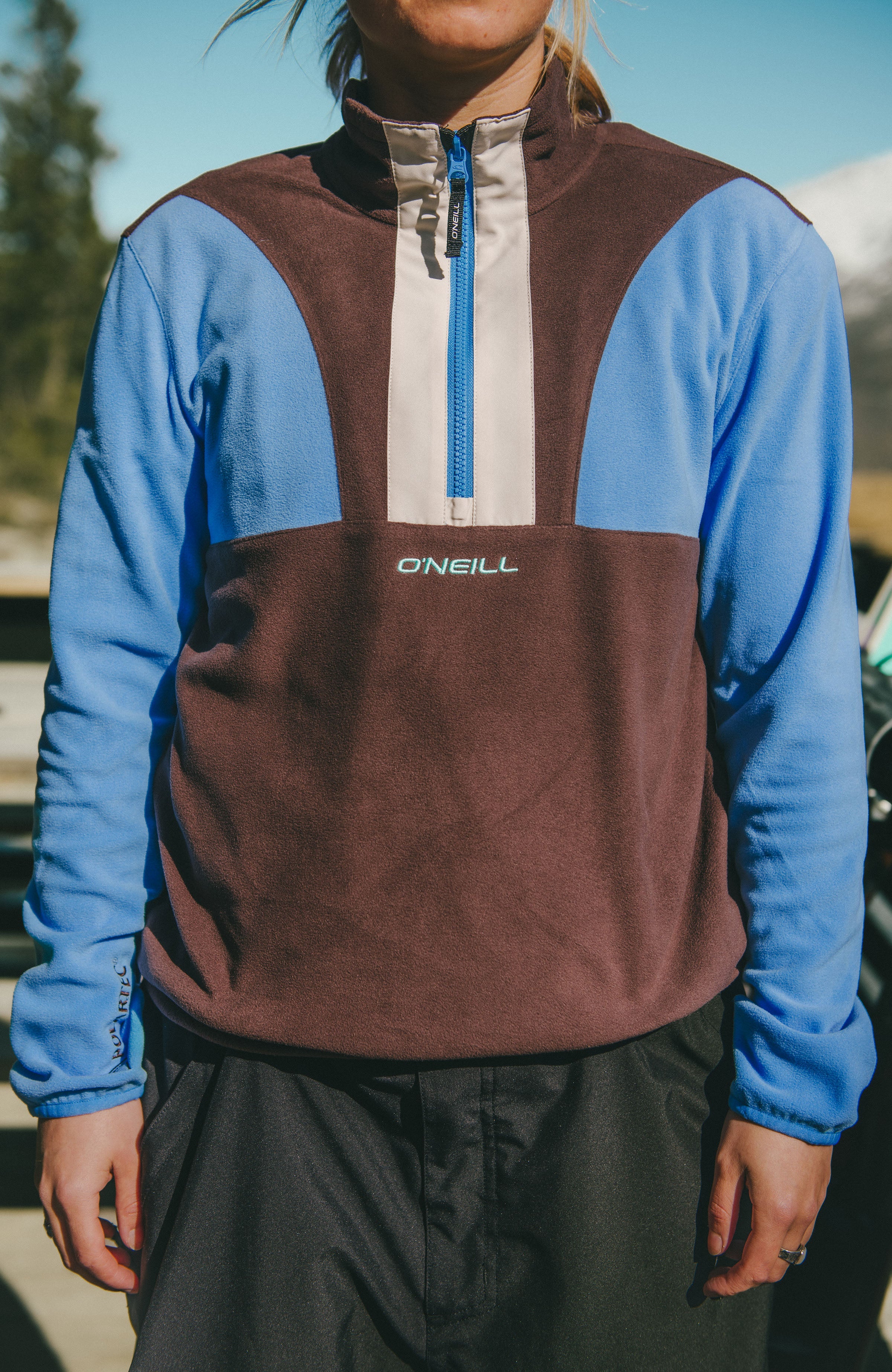 FWC'Cruz Triple Polartec® Half-Zip Fleece Women - Blue Poppy Colour Block