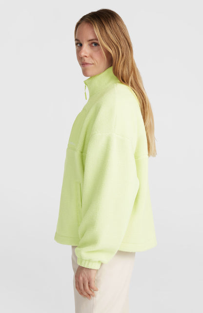 High-Pile Full-Zip Fleece Women - Lime Wash