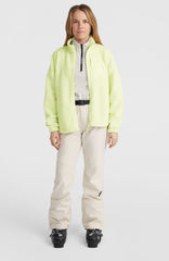 High-Pile Full-Zip Fleece Women - Lime Wash