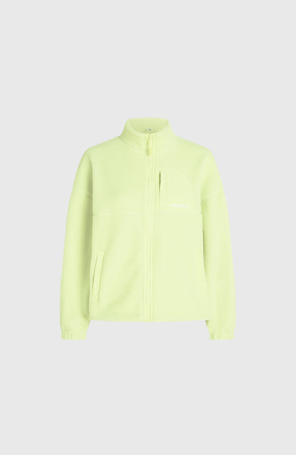High-Pile Full-Zip Fleece Women - Lime Wash