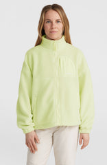 High-Pile Full-Zip Fleece Women - Lime Wash